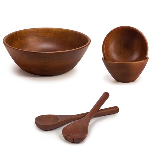 Wooden round large - round, salad