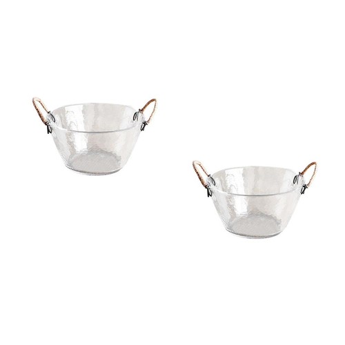 Double glass bowls large - double,