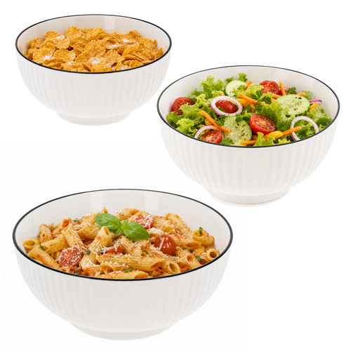 White bowls cereal - white, salad