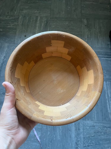Mosaic turned large wood salad - wood,