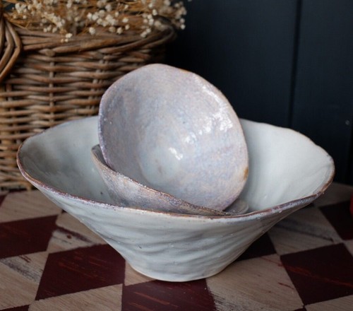 New aged rustic white ceramic - rustic,