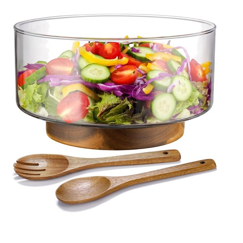 Glass salad bowl - bowl, with
