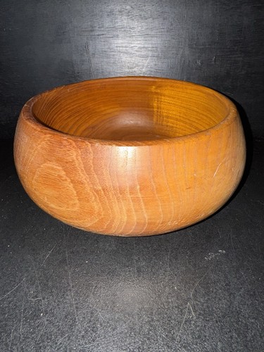 Vintage teak large salad bowl - vintage,