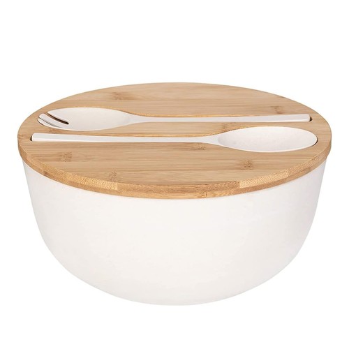 Salad bowl with servers set - salad,