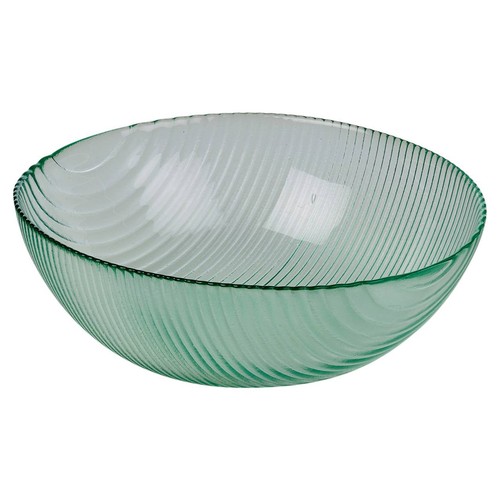 Ribbed glass salad bowl 25cm - ribbed,